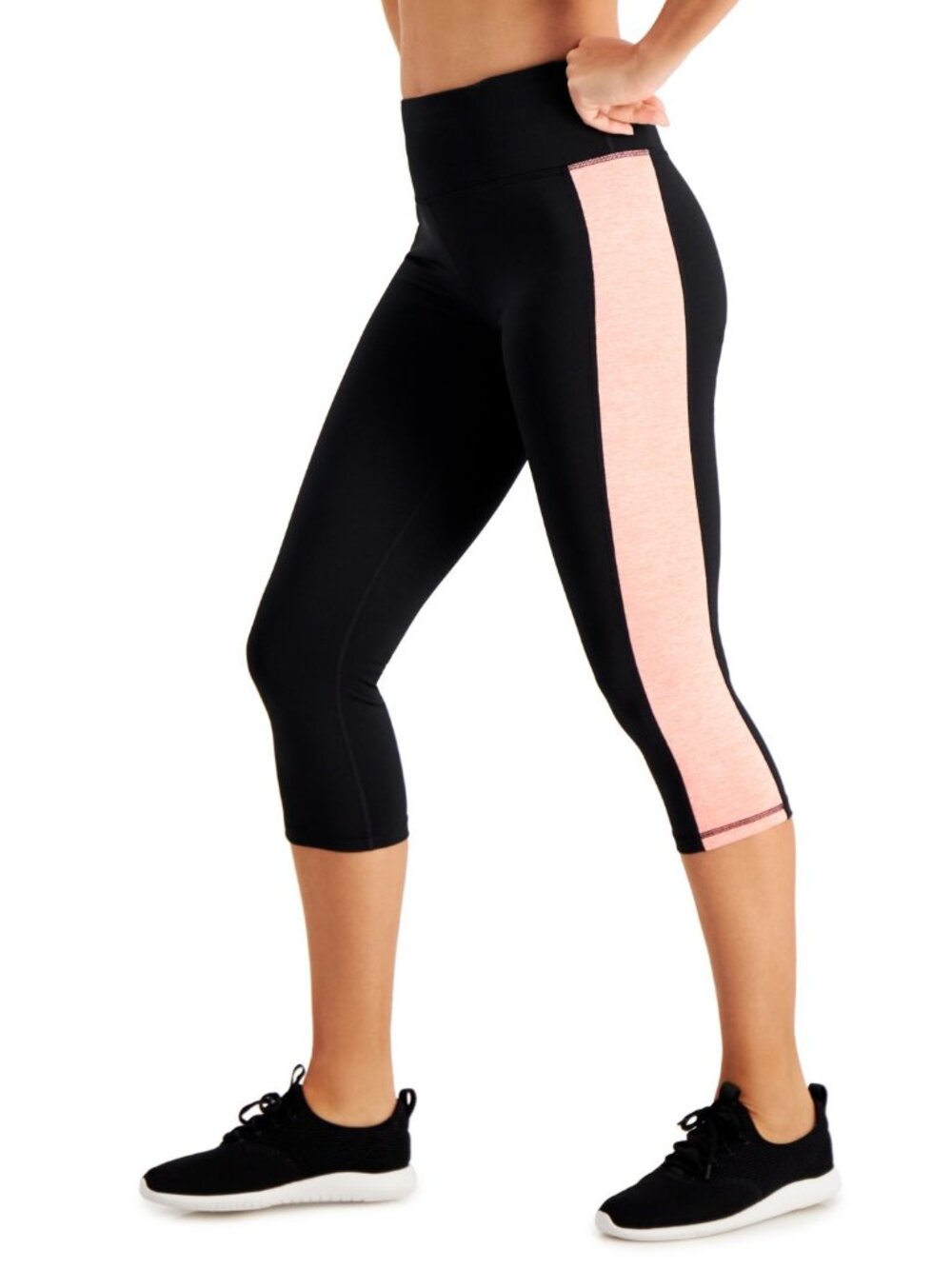 Ideology Activewear Womens Colorblocked Cropped Leggings